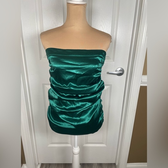 Runaway The Label | Emerald Green Strapless Mini Dress/Top| Size Medium 6 NWT - Picture 5 of 8